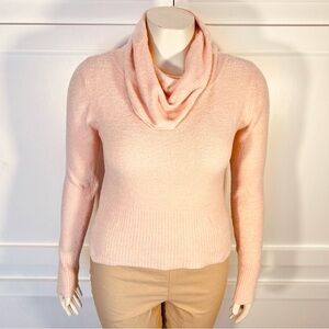 Pinkish | Fuzzy Turtleneck Stretchy Sweater